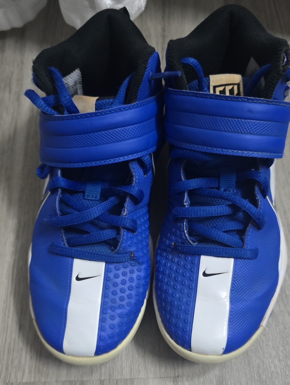 Nike Kids Royal Blue and White High-Top Sneakers